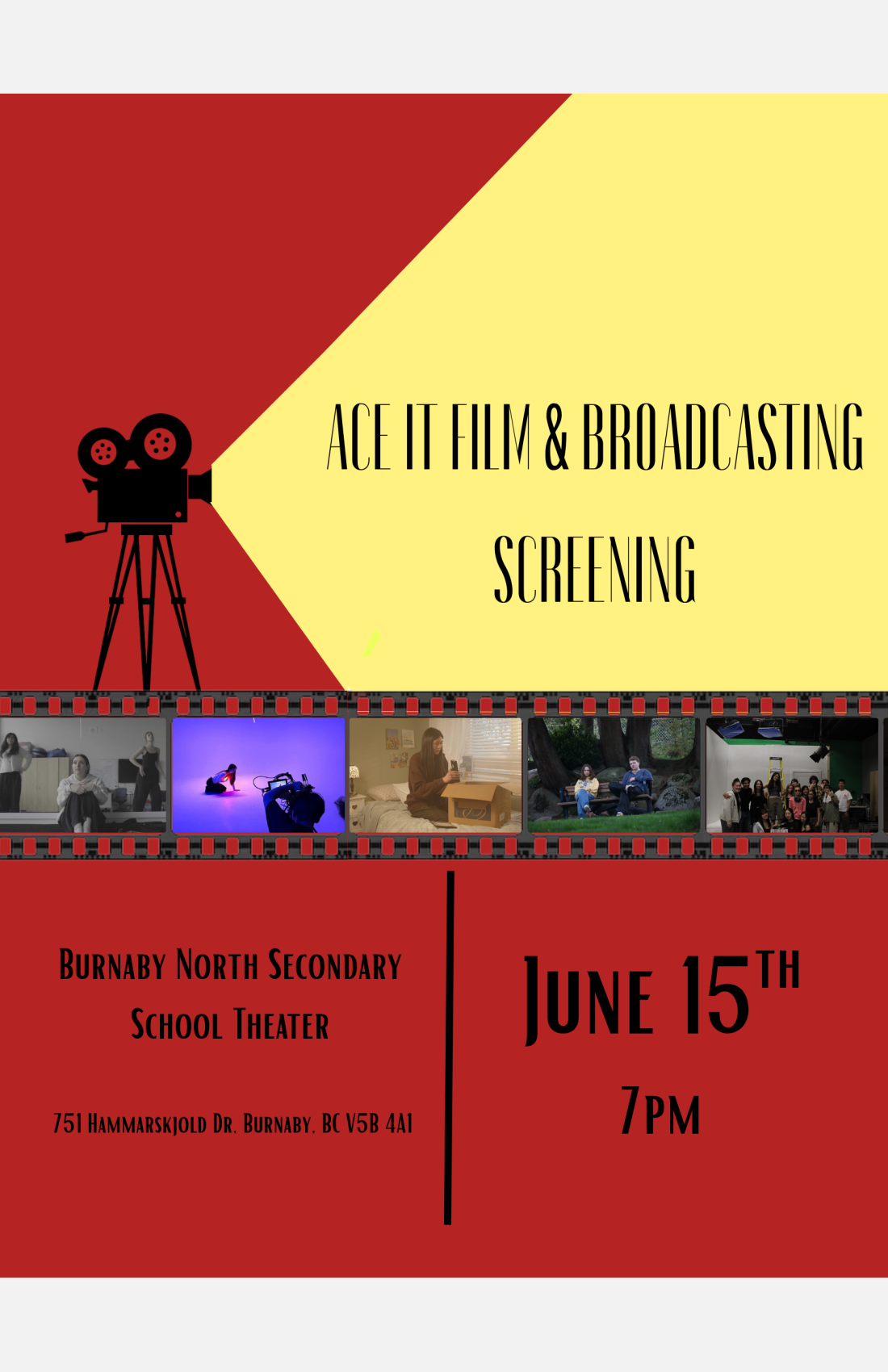 Ace it Film And Broadcasting Screening